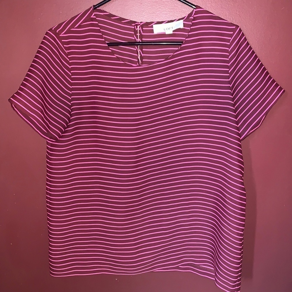 Loft Striped Career Top | Small